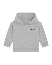 Load image into Gallery viewer, Baby Hoodie - Ok, Ciao - Grey
